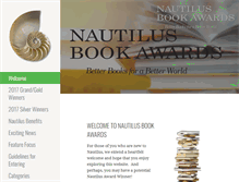 Tablet Screenshot of nautilusbookawards.com